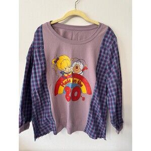 Vtg RAINBOW BRITE MADE IN THE 80's HANDMADE SWEATSHIRT large